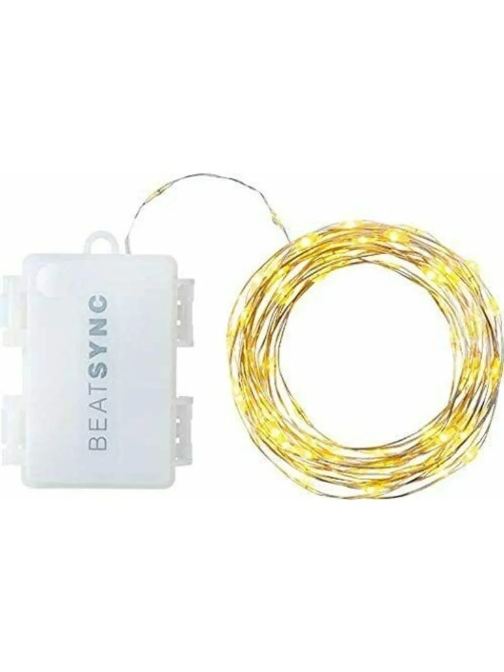 BeatSync Sound Activated String Lights 100 Sync Music Light Show Blink Pulse